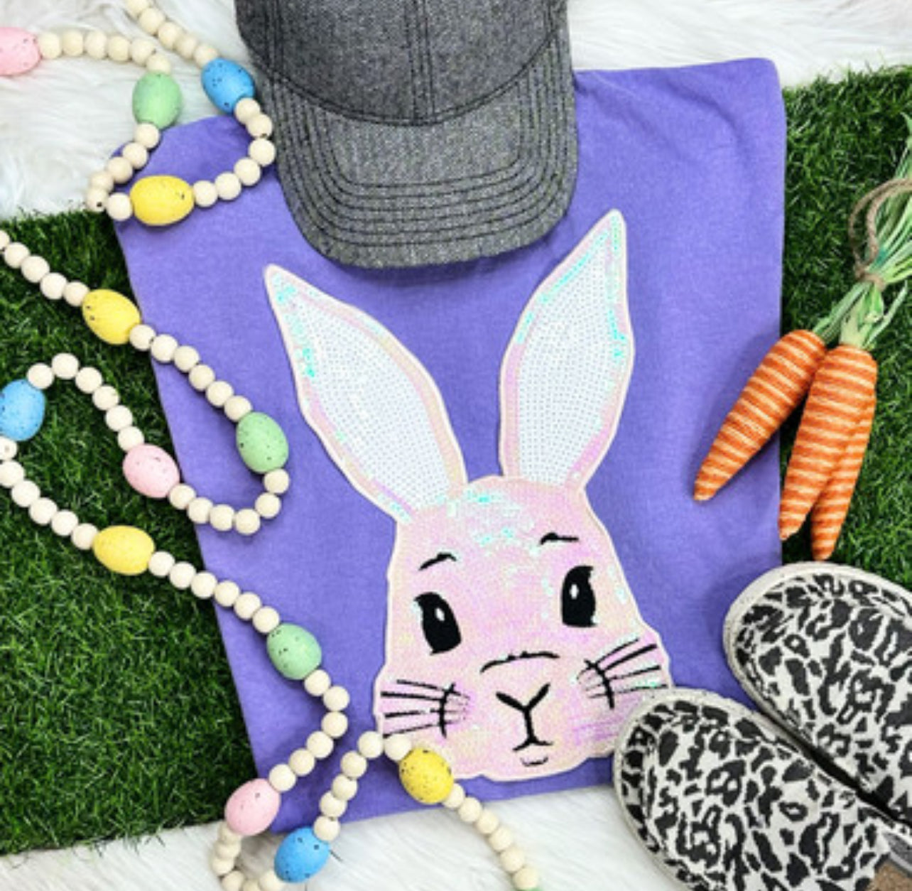 Sequin bunny comfort colors