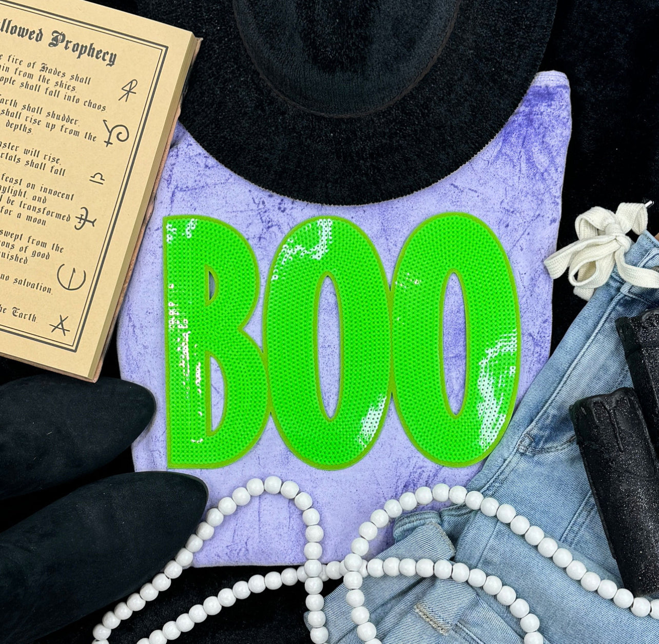 BOO sequin parch preorder