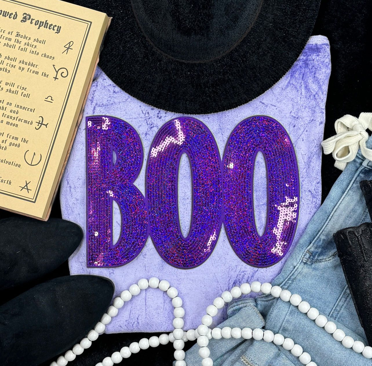 BOO sequin parch preorder