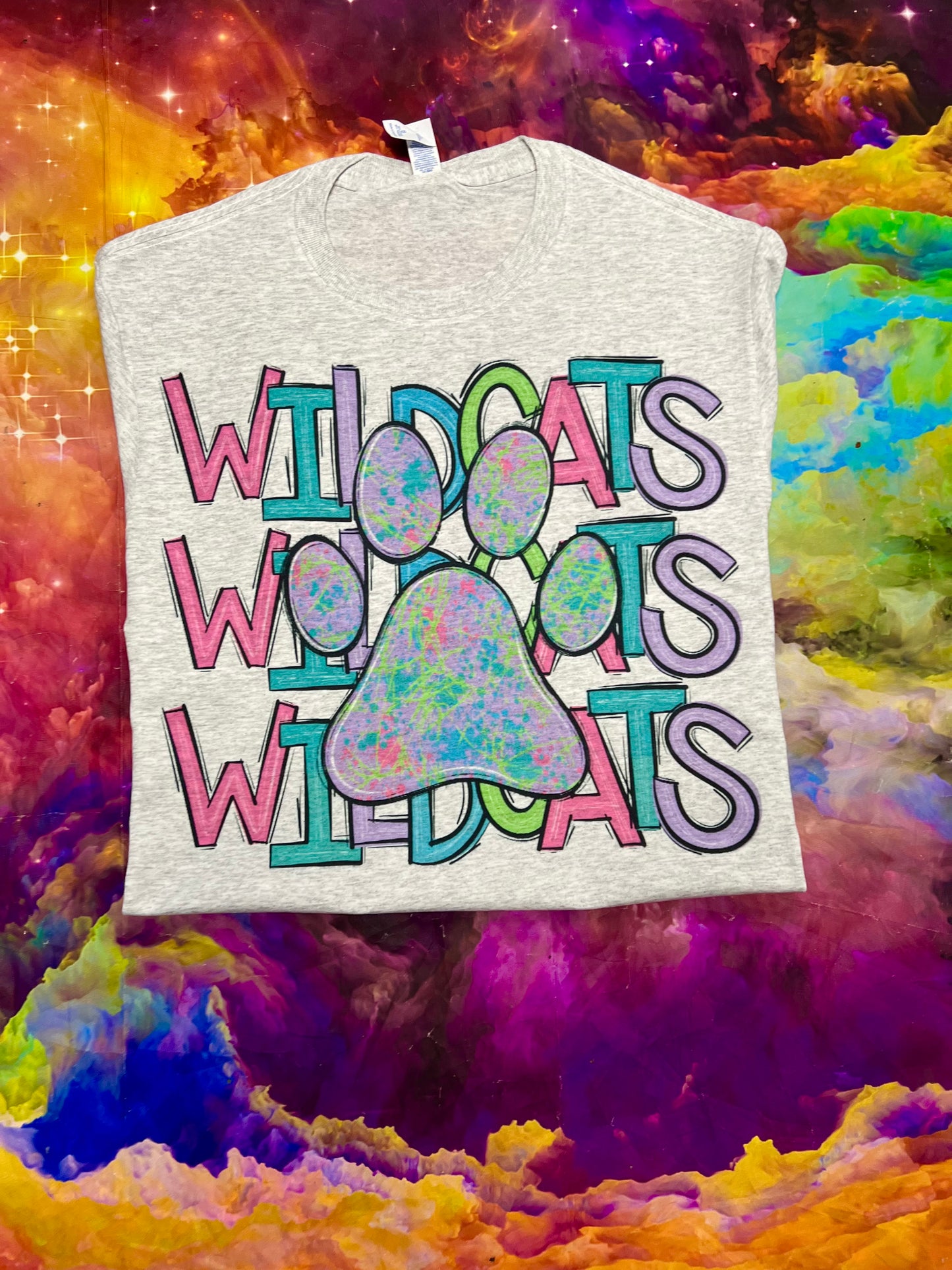 Splatter print WILDCATS OR BEARS