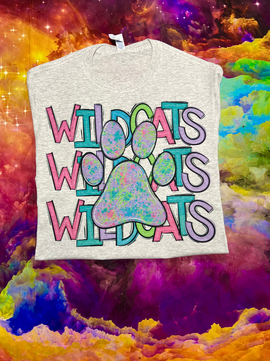 Splatter print WILDCATS OR BEARS