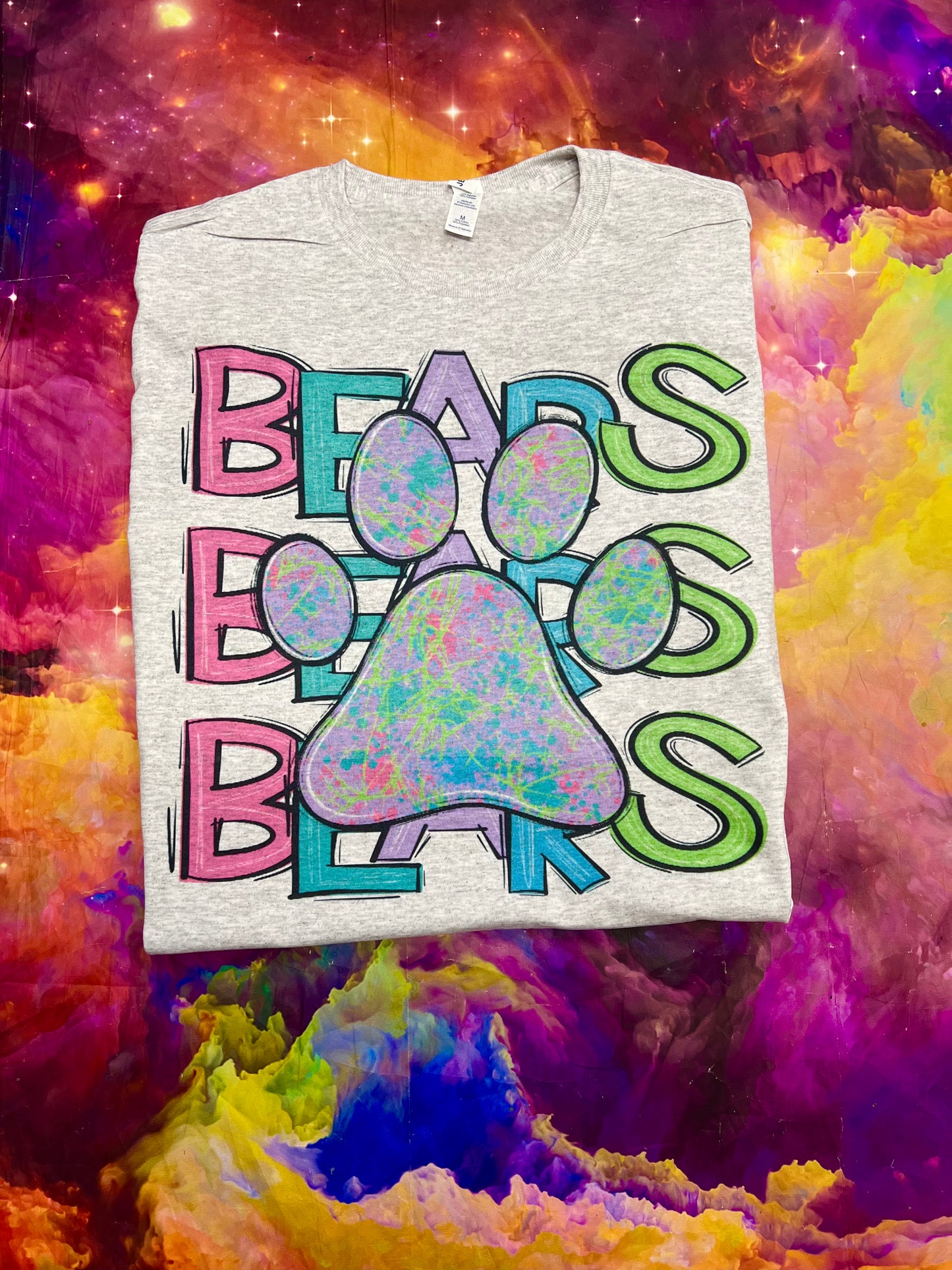 Splatter print WILDCATS OR BEARS