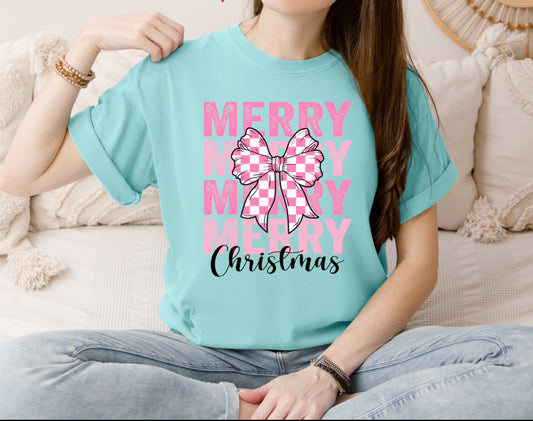 Merry Christmas teal comfort colors