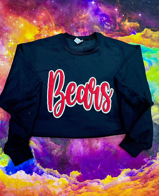 Bears double puff black sweatshirt